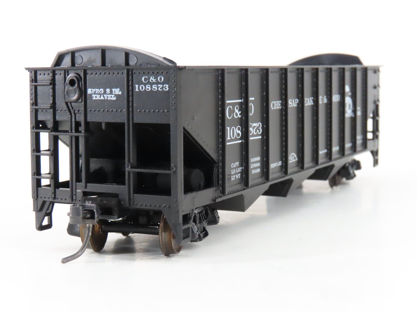 LOT of 2 HO Scale Roundhouse 1499 C&O Progress 3-Bay Open Hopper - Upgraded