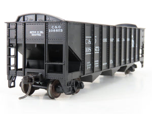 LOT of 2 HO Scale Roundhouse 1499 C&O Progress 3-Bay Open Hopper - Upgraded