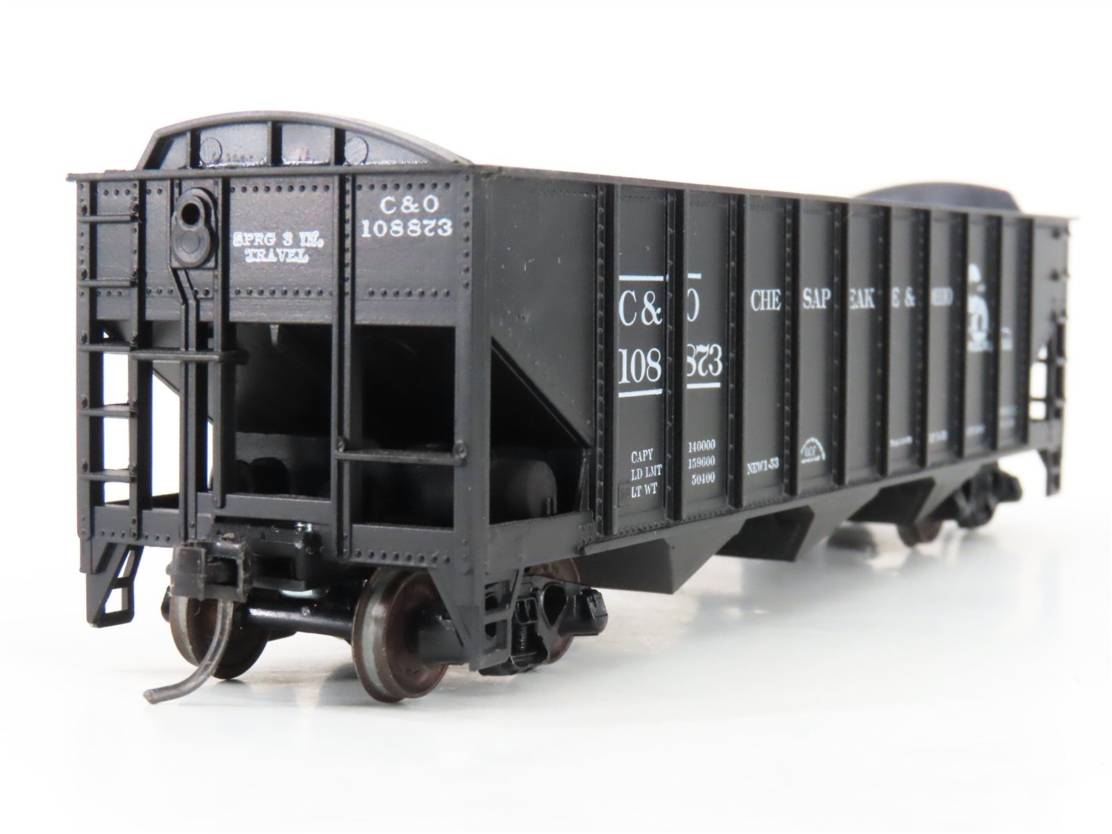 LOT of 2 HO Scale Roundhouse 1499 C&O Progress 3-Bay Open Hopper - Upgraded