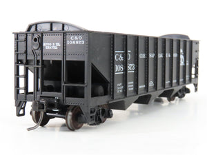 LOT of 2 HO Scale Roundhouse 1499 C&O Progress 3-Bay Open Hopper - Upgraded