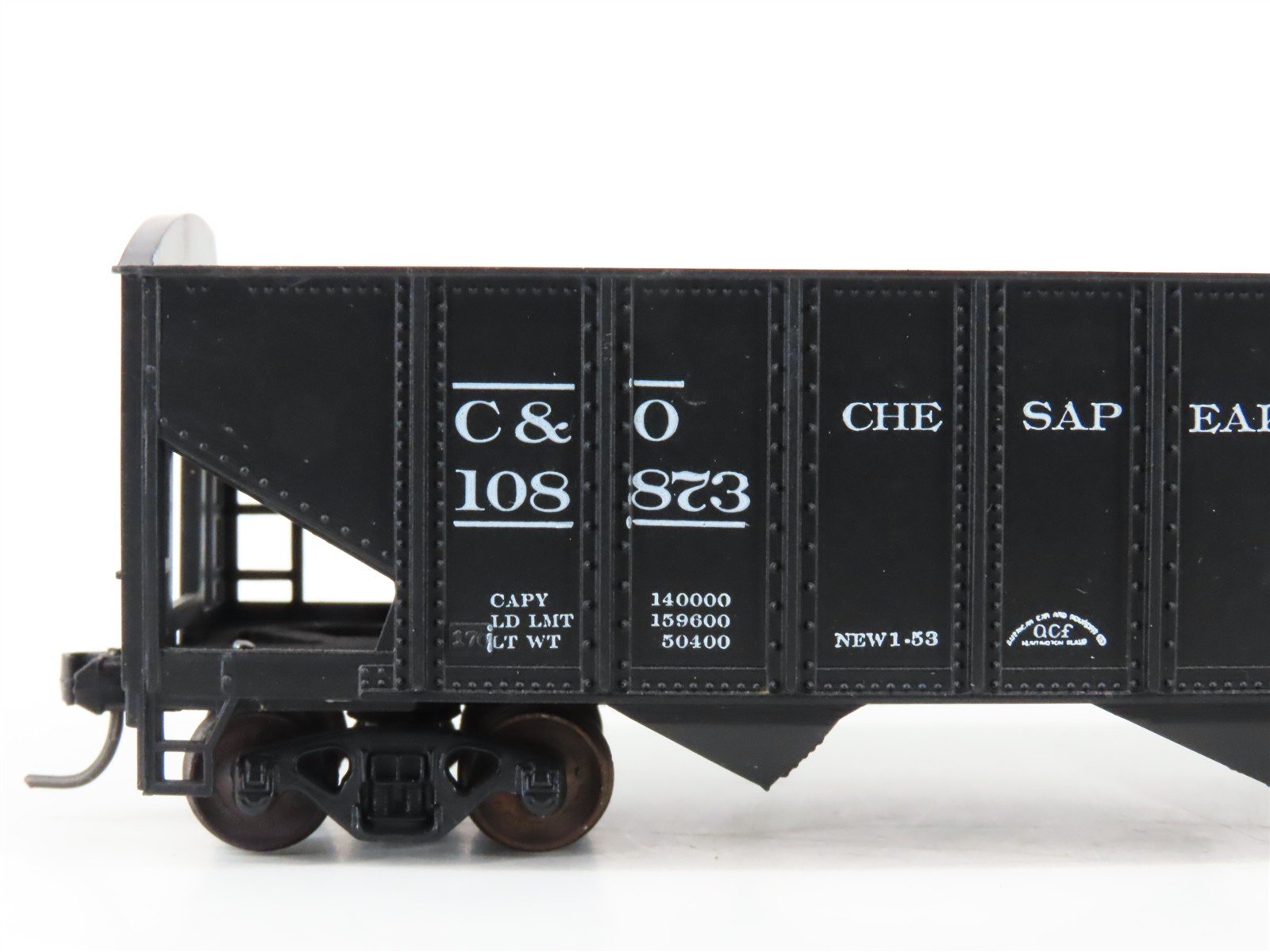 LOT of 2 HO Scale Roundhouse 1499 C&O Progress 3-Bay Open Hopper - Upgraded