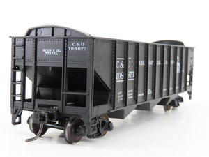 LOT of 2 HO Scale Roundhouse 1499 C&O Progress 3-Bay Open Hopper - Upgraded