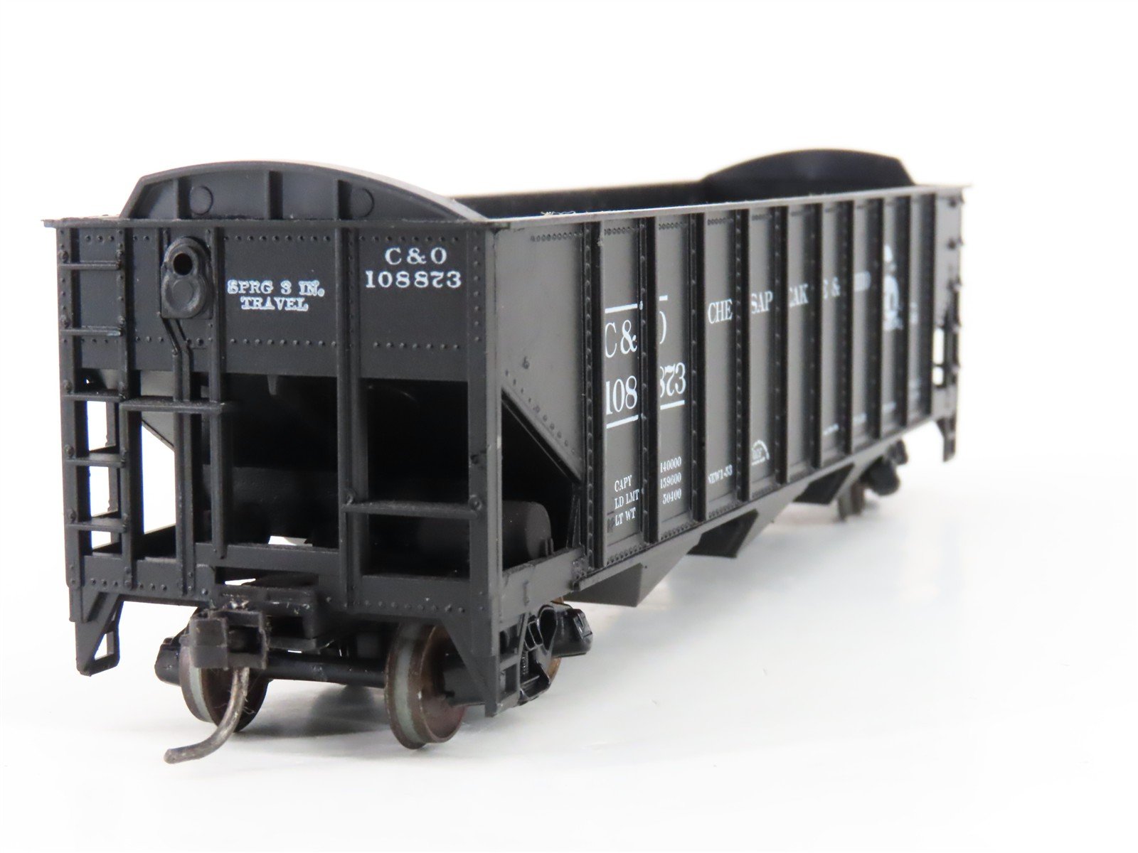 LOT of 2 HO Scale Roundhouse 1499 C&O Progress 3-Bay Open Hopper - Upgraded