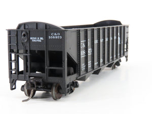 LOT of 2 HO Scale Roundhouse 1499 C&O Progress 3-Bay Open Hopper - Upgraded
