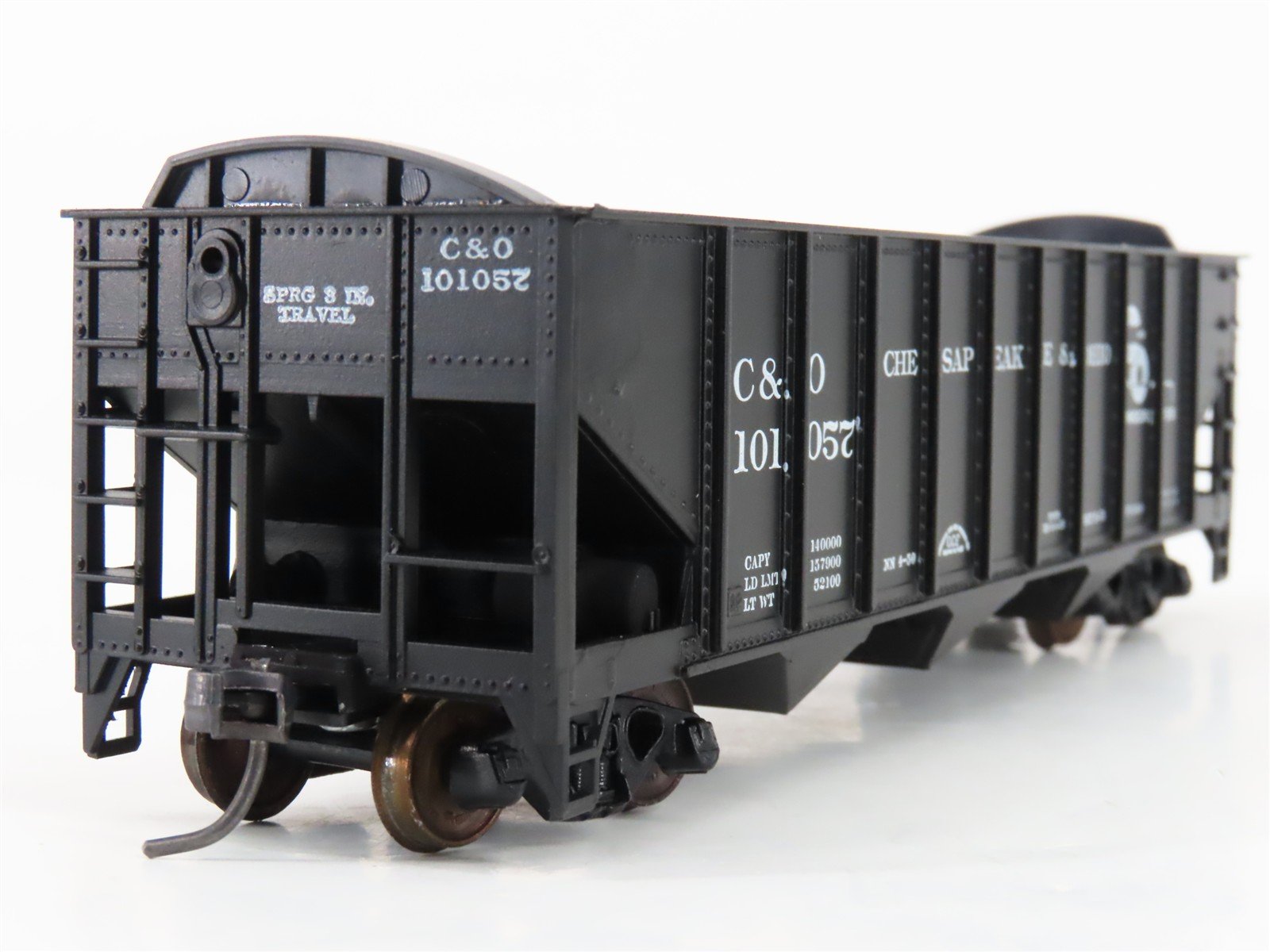 LOT of 2 HO Scale Roundhouse 1499 C&O Progress 3-Bay Open Hopper - Upgraded