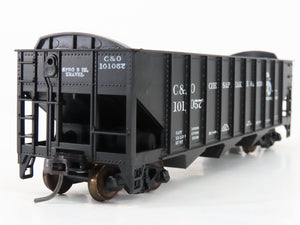LOT of 2 HO Scale Roundhouse 1499 C&O Progress 3-Bay Open Hopper - Upgraded