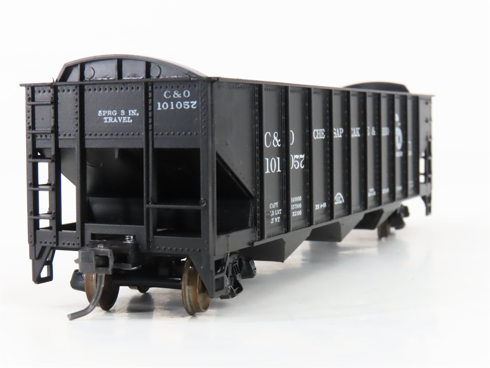 LOT of 2 HO Scale Roundhouse 1499 C&O Progress 3-Bay Open Hopper - Upgraded