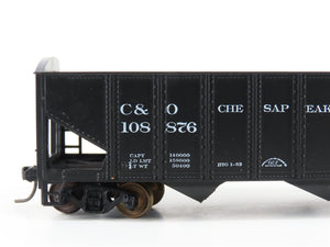 LOT of 2 HO Scale Roundhouse 1499 C&O Progress 3-Bay Open Hopper - Upgraded