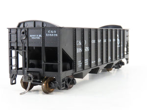 LOT of 2 HO Scale Roundhouse 1499 C&O Progress 3-Bay Open Hopper - Upgraded