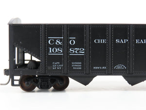 LOT of 2 HO Scale Roundhouse 1499 C&O Progress 3-Bay Open Hopper - Upgraded