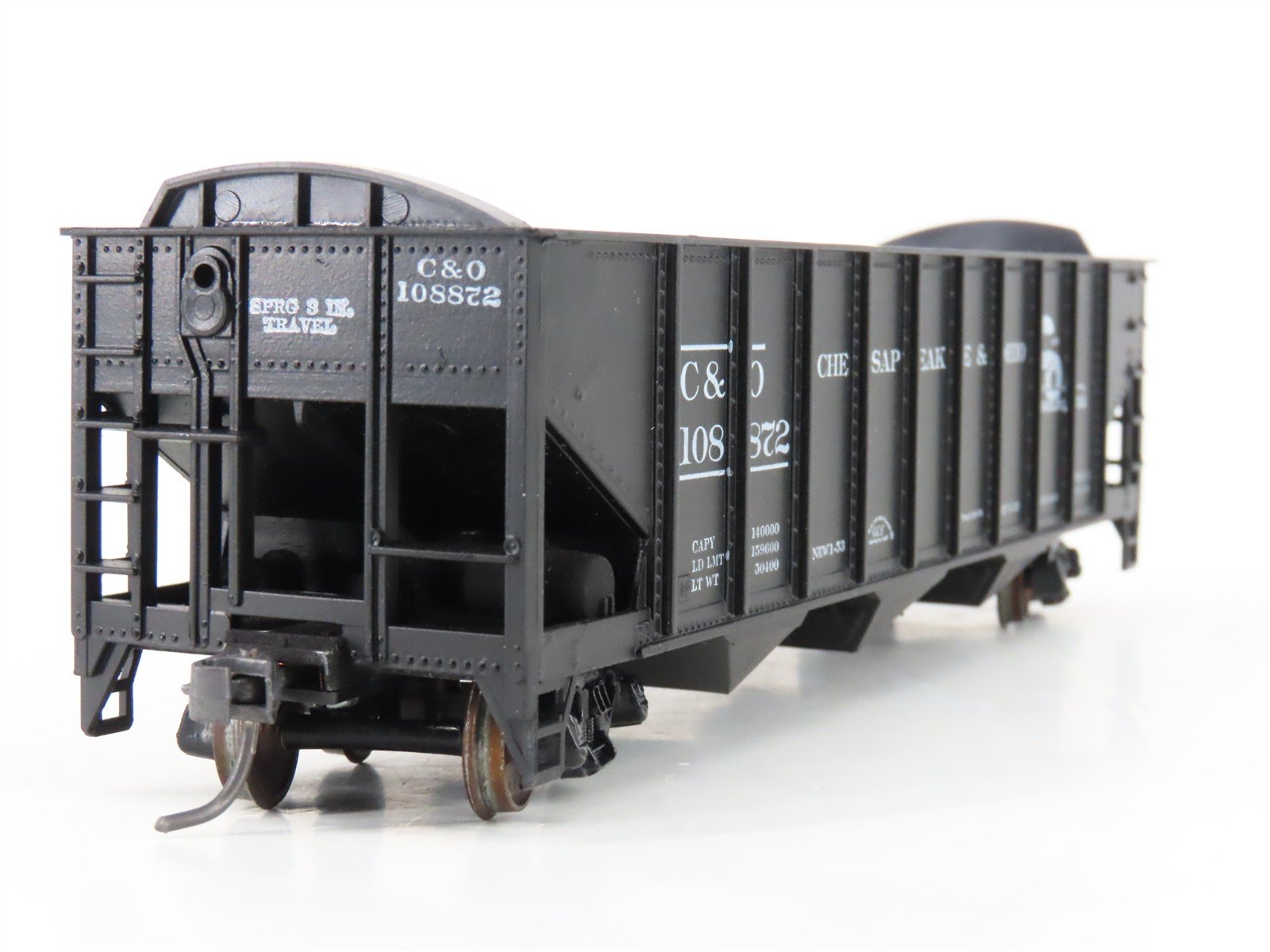 LOT of 2 HO Scale Roundhouse 1499 C&O Progress 3-Bay Open Hopper - Upgraded