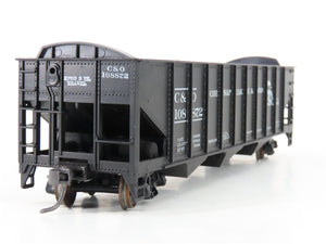 LOT of 2 HO Scale Roundhouse 1499 C&O Progress 3-Bay Open Hopper - Upgraded