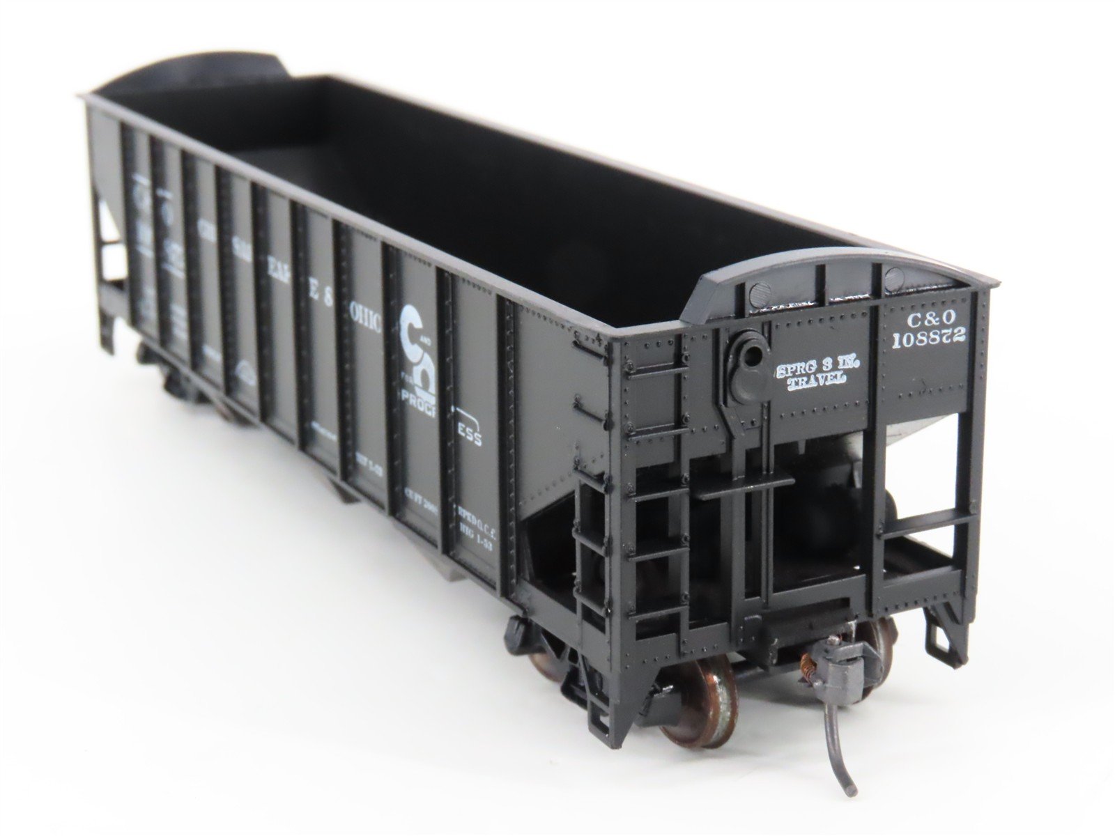 LOT of 2 HO Scale Roundhouse 1499 C&O Progress 3-Bay Open Hopper - Upgraded