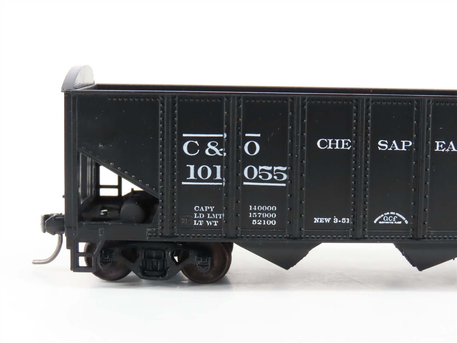 LOT of 2 HO Scale Roundhouse 1499 C&O Progress 3-Bay Open Hopper - Upgraded