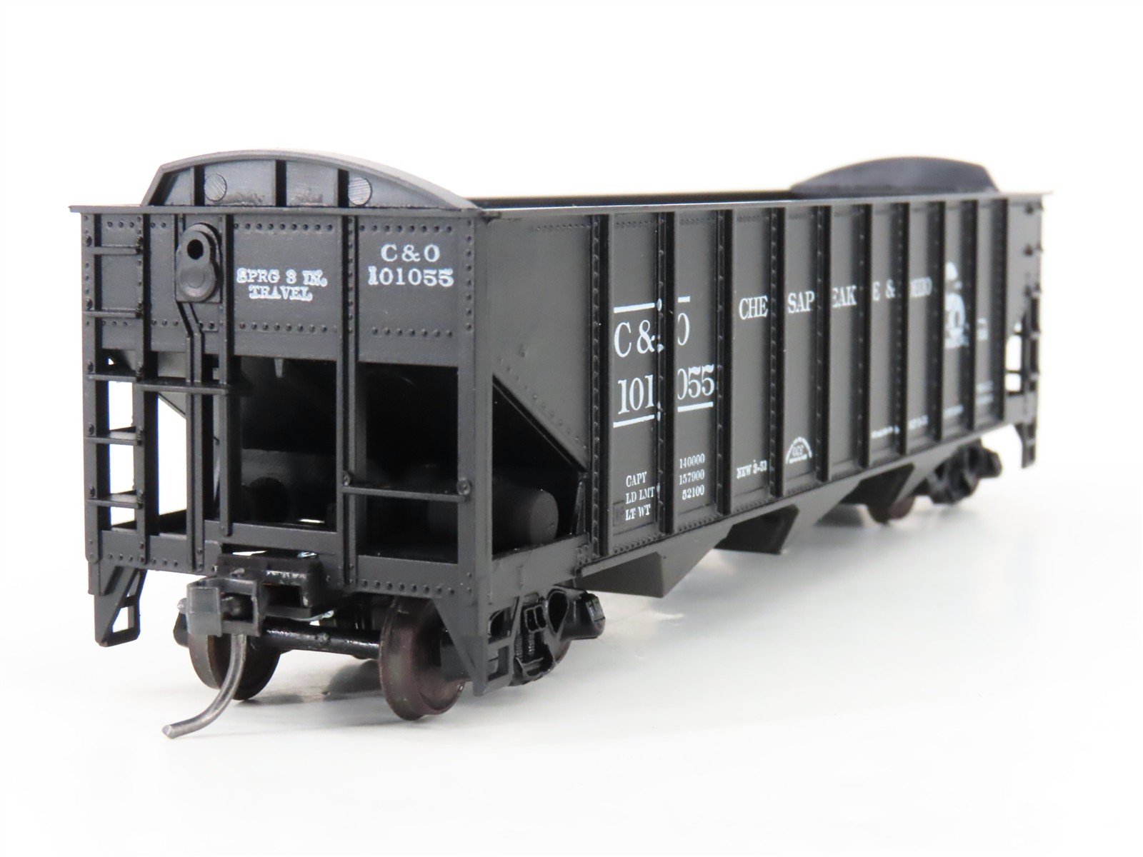 LOT of 2 HO Scale Roundhouse 1499 C&O Progress 3-Bay Open Hopper - Upgraded