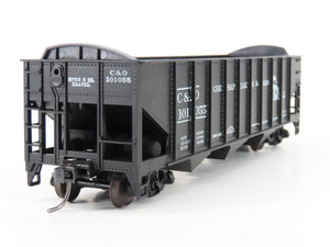 LOT of 2 HO Scale Roundhouse 1499 C&O Progress 3-Bay Open Hopper - Upgraded