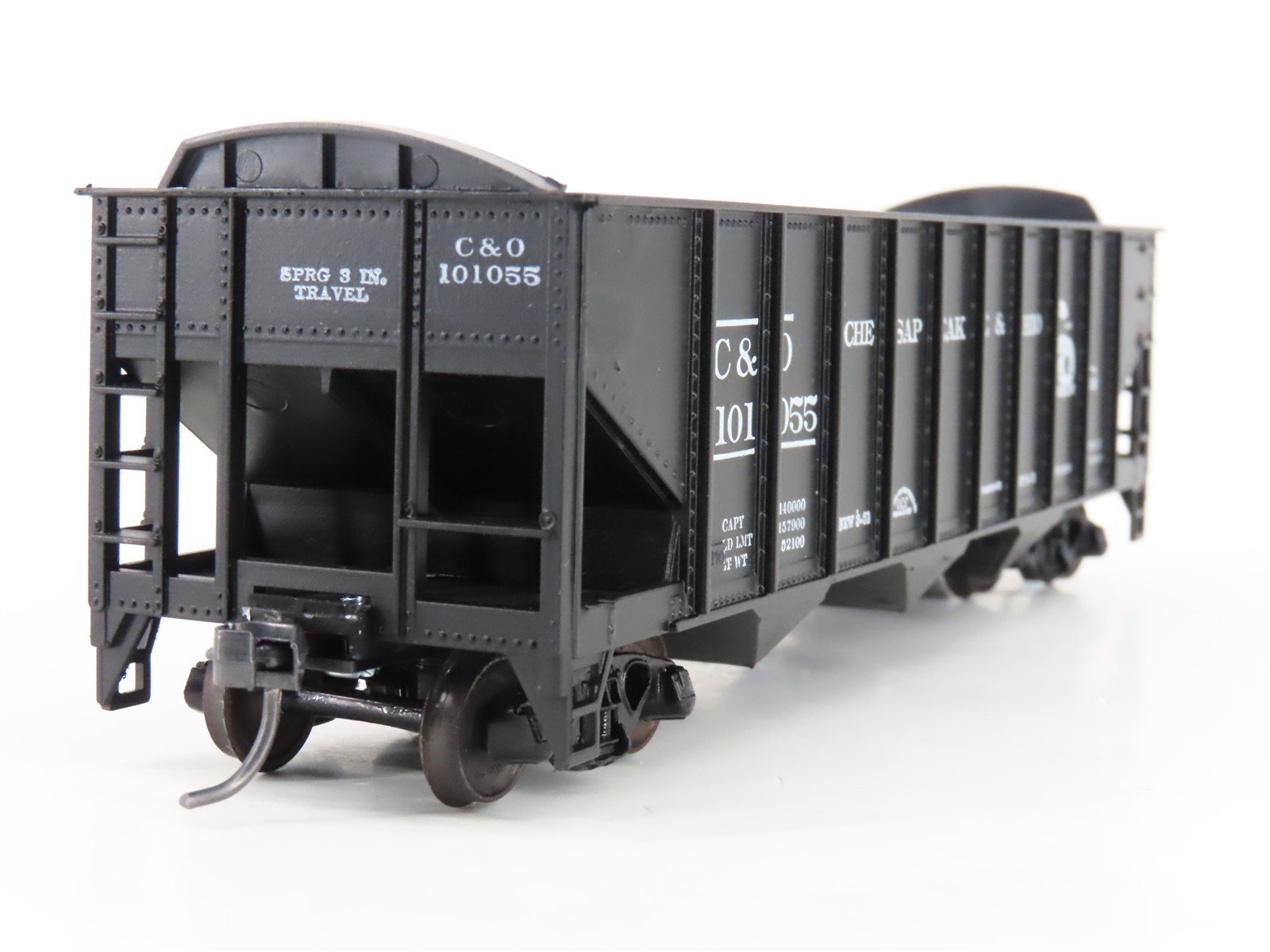 LOT of 2 HO Scale Roundhouse 1499 C&O Progress 3-Bay Open Hopper - Upgraded