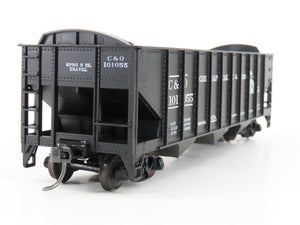 LOT of 2 HO Scale Roundhouse 1499 C&O Progress 3-Bay Open Hopper - Upgraded