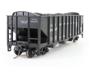 LOT of 2 HO Roundhouse 1499 C&O Progress 3-Bay Hopper w/ Coal Load - Upgraded