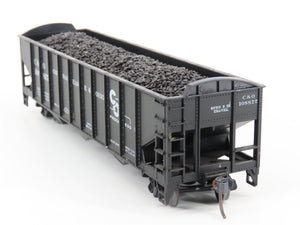 LOT of 2 HO Roundhouse 1499 C&O Progress 3-Bay Hopper w/ Coal Load - Upgraded
