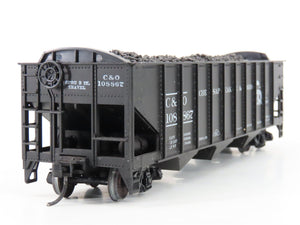 LOT of 2 HO Roundhouse 1499 C&O Progress 3-Bay Hopper w/ Coal Load - Upgraded
