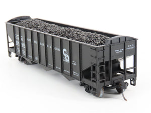 LOT of 2 HO Roundhouse 1499 C&O Progress 3-Bay Hopper w/ Coal Load - Upgraded