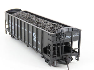 LOT of 2 HO Roundhouse 1499 C&O Progress 3-Bay Hopper w/ Coal Load - Upgraded