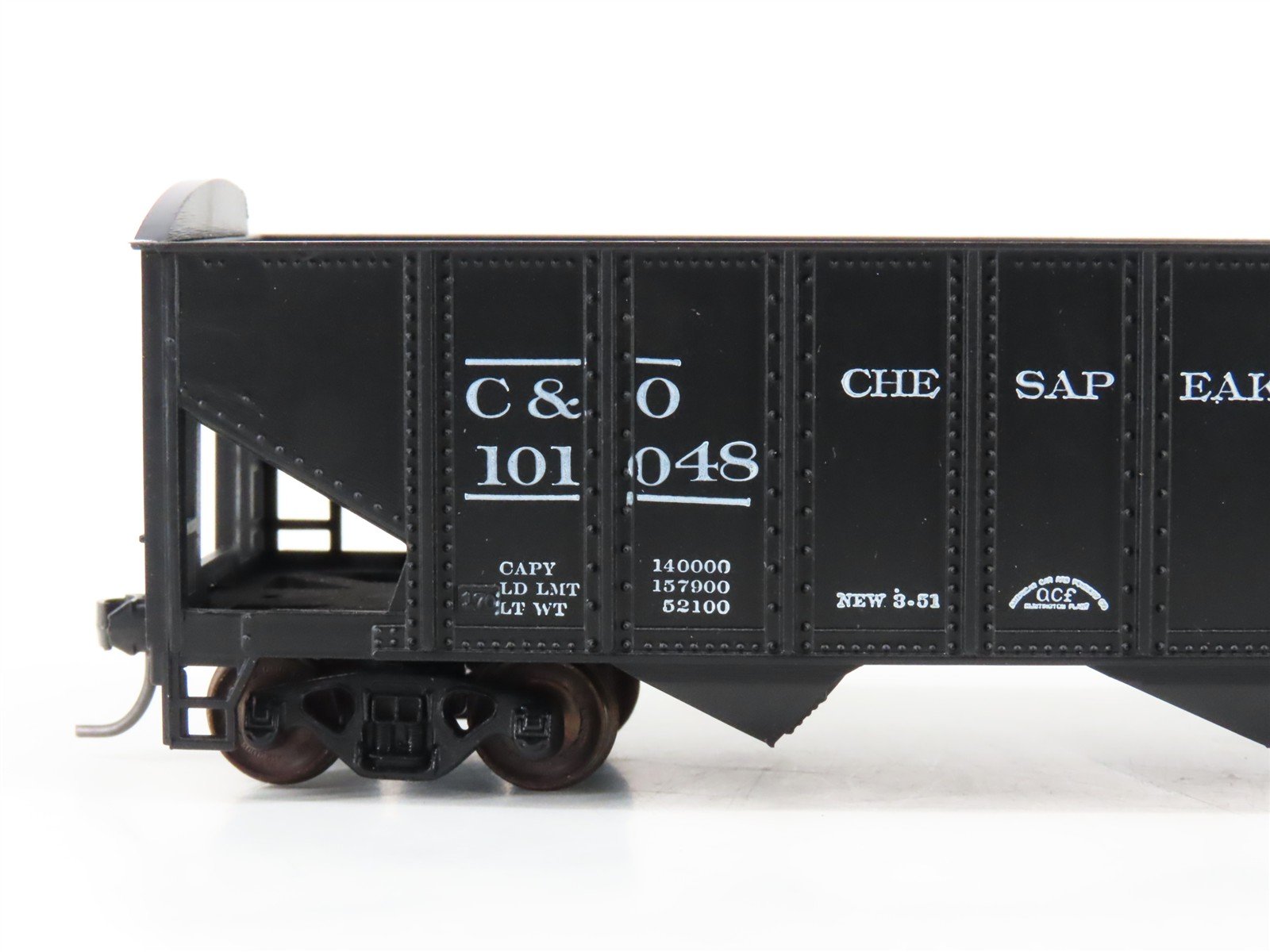 LOT of 2 HO Scale Roundhouse 1499 C&O Progress 3-Bay Open Hopper - Upgraded