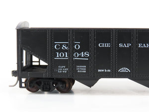 LOT of 2 HO Scale Roundhouse 1499 C&O Progress 3-Bay Open Hopper - Upgraded