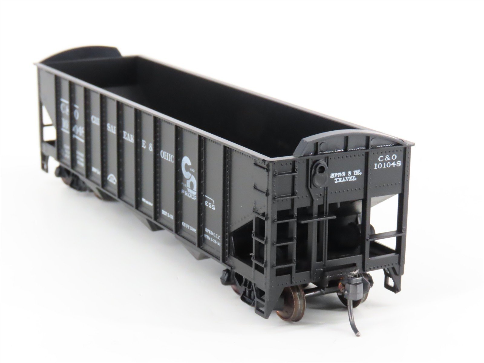 LOT of 2 HO Scale Roundhouse 1499 C&O Progress 3-Bay Open Hopper - Upgraded