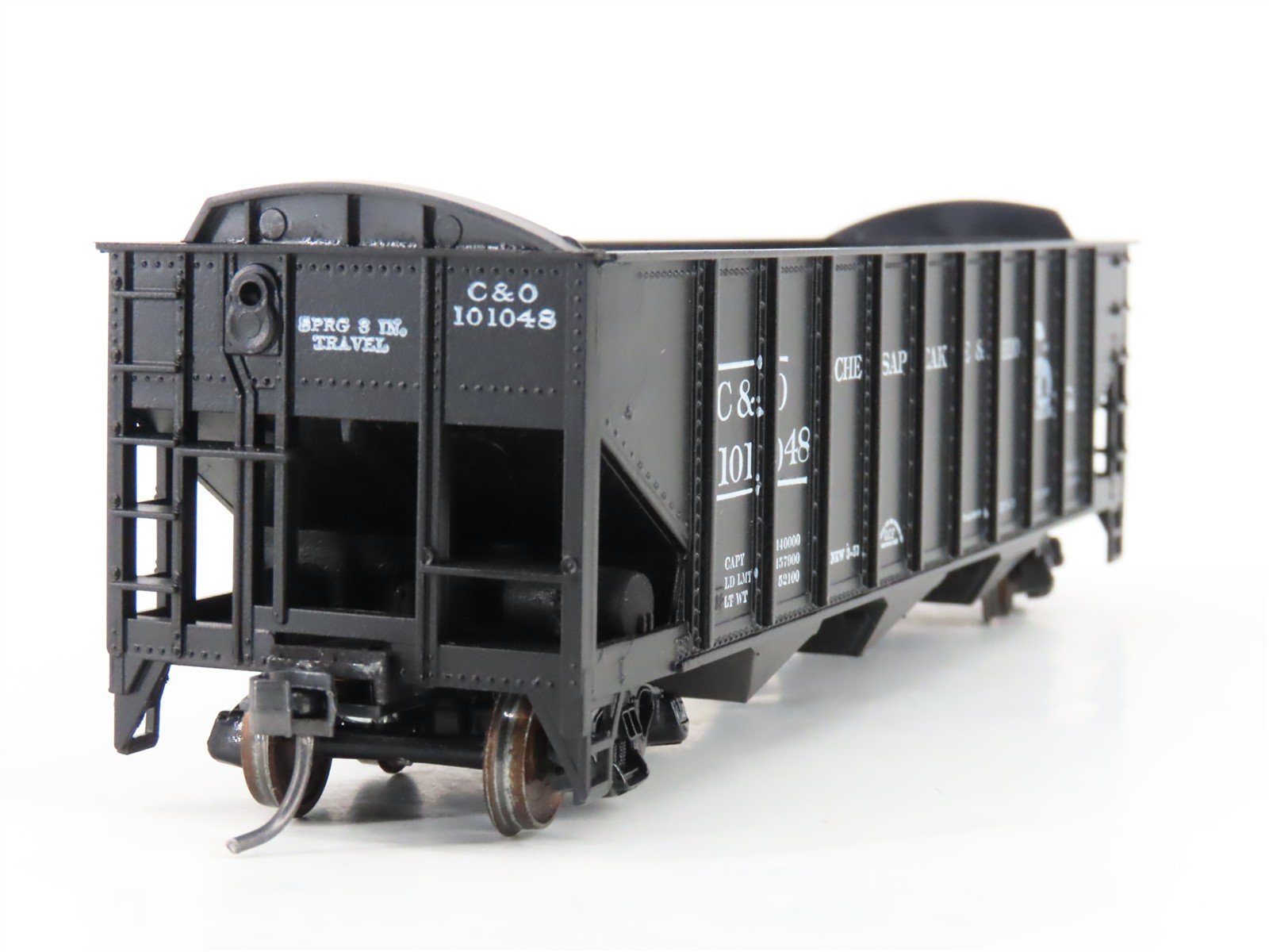 LOT of 2 HO Scale Roundhouse 1499 C&O Progress 3-Bay Open Hopper - Upgraded