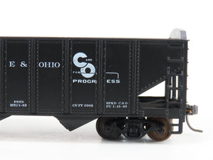LOT of 2 HO Scale Roundhouse 1499 C&O Progress 3-Bay Open Hopper - Upgraded