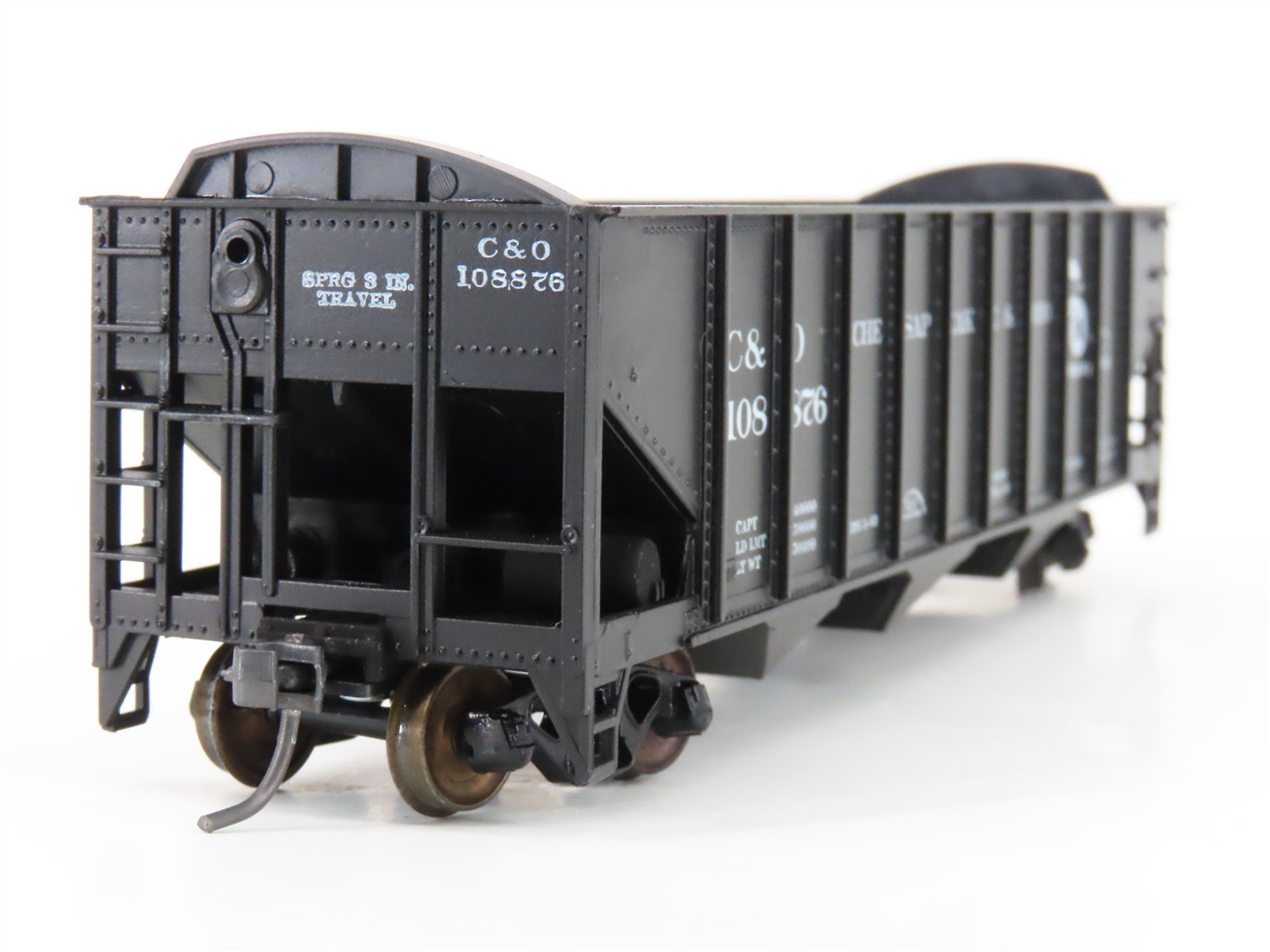 LOT of 2 HO Scale Roundhouse 1499 C&O Progress 3-Bay Open Hopper - Upgraded