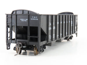 LOT of 2 HO Scale Roundhouse 1499 C&O Progress 3-Bay Open Hopper - Upgraded
