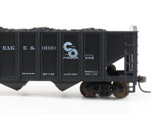 LOT of 2 HO Roundhouse 1499 C&O Progress 3-Bay Hopper w/ Coal Load - Upgraded
