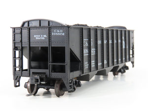 LOT of 2 HO Roundhouse 1499 C&O Progress 3-Bay Hopper w/ Coal Load - Upgraded