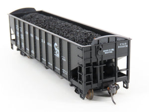 LOT of 2 HO Roundhouse 1499 C&O Progress 3-Bay Hopper w/ Coal Load - Upgraded