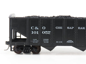 LOT of 2 HO Roundhouse 1499 C&O Progress 3-Bay Hopper w/ Coal Load - Upgraded