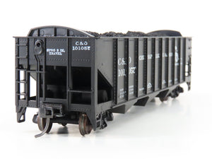 LOT of 2 HO Roundhouse 1499 C&O Progress 3-Bay Hopper w/ Coal Load - Upgraded
