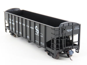 LOT of 2 HO Scale Roundhouse 1499 C&O Progress 3-Bay Open Hopper - Upgraded