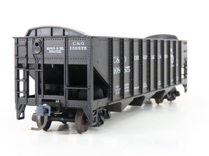 LOT of 2 HO Scale Roundhouse 1499 C&O Progress 3-Bay Open Hopper - Upgraded