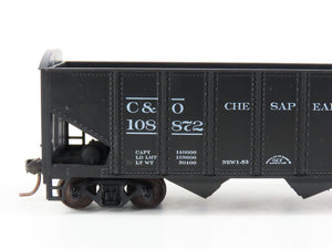 LOT of 2 HO Scale Roundhouse 1499 C&O Progress 3-Bay Open Hopper - Upgraded