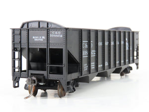 LOT of 2 HO Scale Roundhouse 1499 C&O Progress 3-Bay Open Hopper - Upgraded
