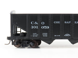 LOT of 2 HO Scale Roundhouse 1499 C&O Progress 3-Bay Open Hopper - Upgraded