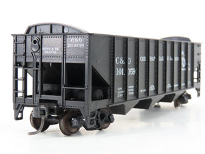 LOT of 2 HO Scale Roundhouse 1499 C&O Progress 3-Bay Open Hopper - Upgraded