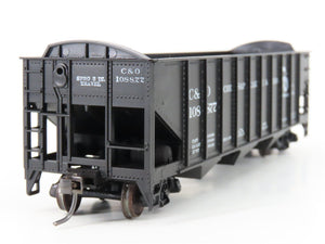 LOT of 2 HO Scale Roundhouse 1499 C&O Progress 3-Bay Open Hopper - Upgraded