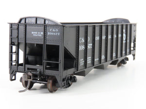 LOT of 2 HO Scale Roundhouse 1499 C&O Progress 3-Bay Open Hopper - Upgraded