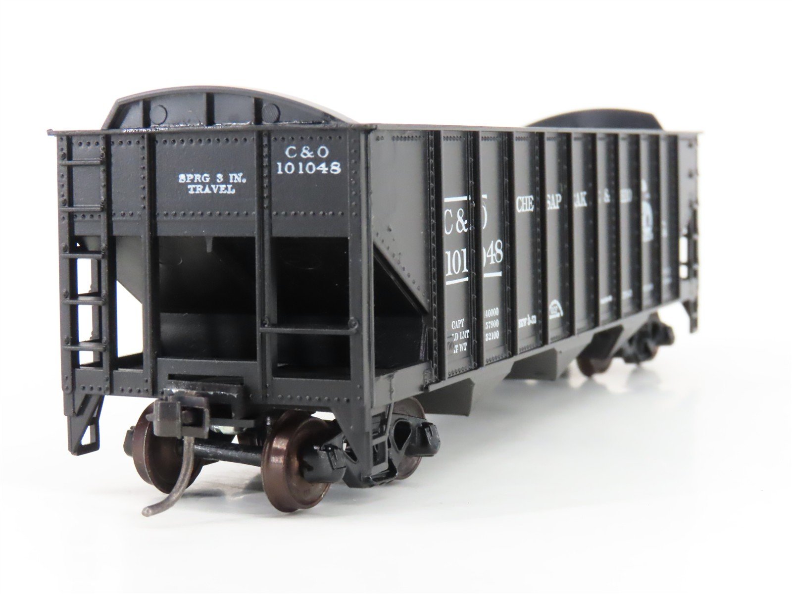 HO Scale Roundhouse 1499 C&O Progress 3-Bay Open Hopper #101048 - Upgraded
