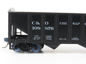LOT of 2 HO Scale Roundhouse 1499 C&O Progress 3-Bay Open Hopper - Upgraded