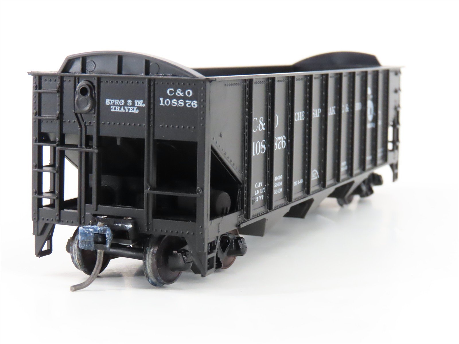 LOT of 2 HO Scale Roundhouse 1499 C&O Progress 3-Bay Open Hopper - Upgraded
